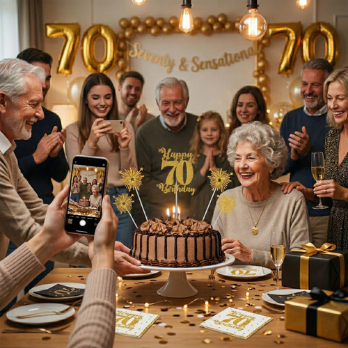 70 Birthday Celebration Decoration Caketopper.png