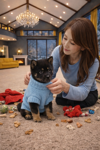 2주 동안, 연한 파란색 니트 입고 있는 마지막 날 아기 레오.png