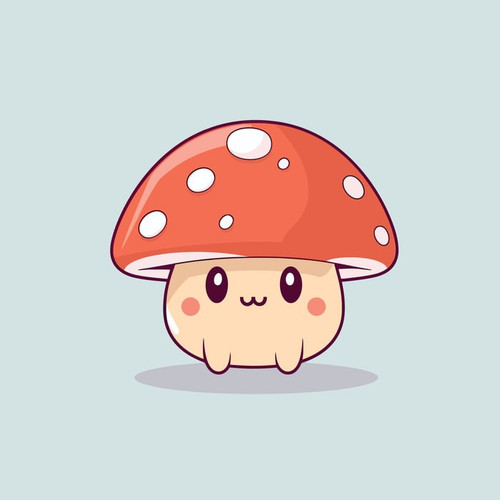 cute kawaii mushroom chibi mascot cartoon style vector.jpg