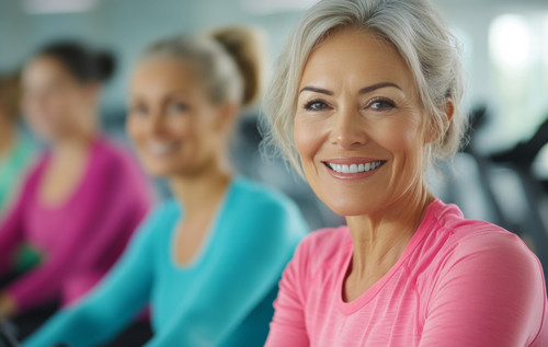 vecteezy women cycling indoors during a fitness class at a gym in the 49695709.jpg