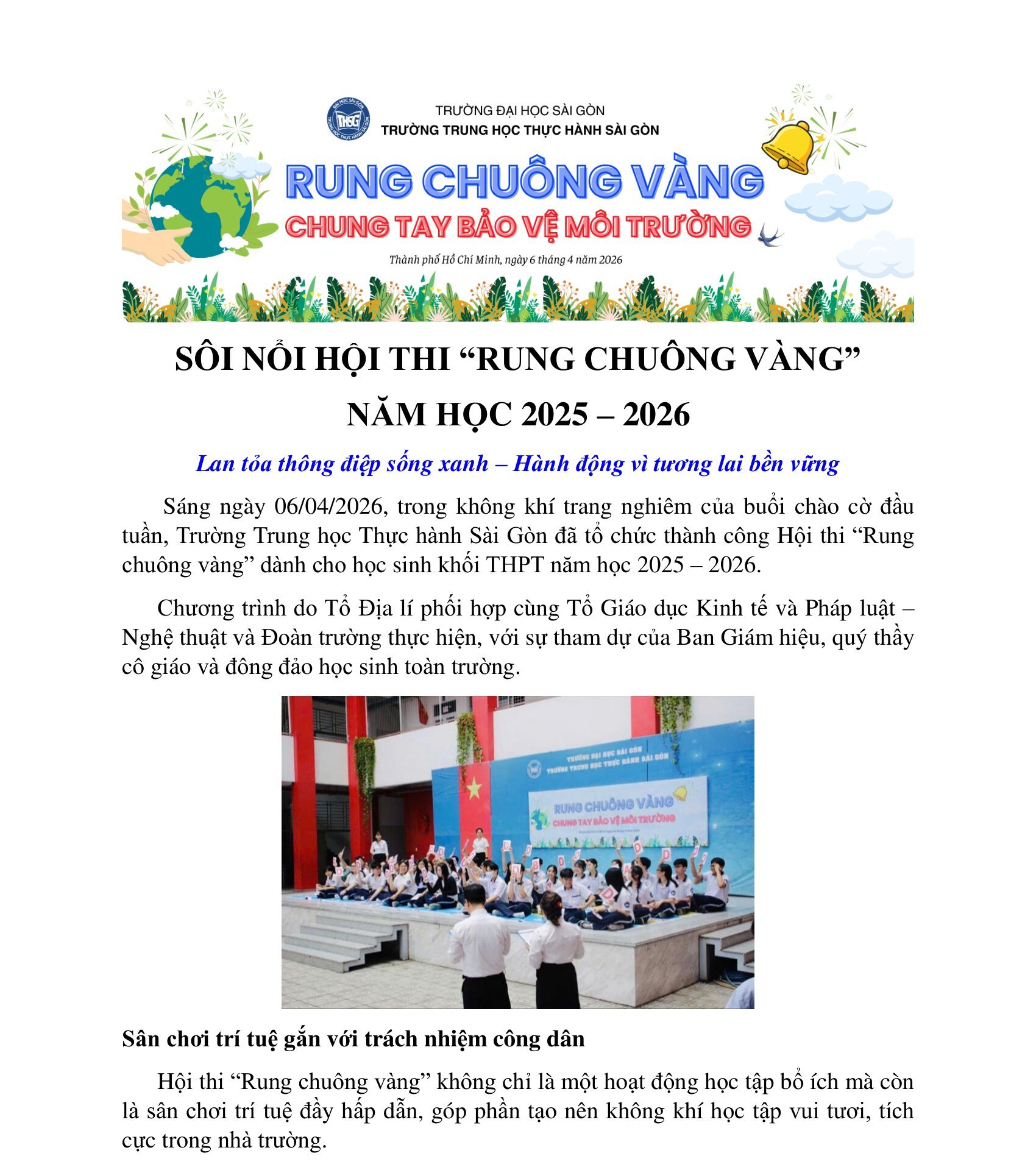 Bài đăng web Rung chuông vàng 1