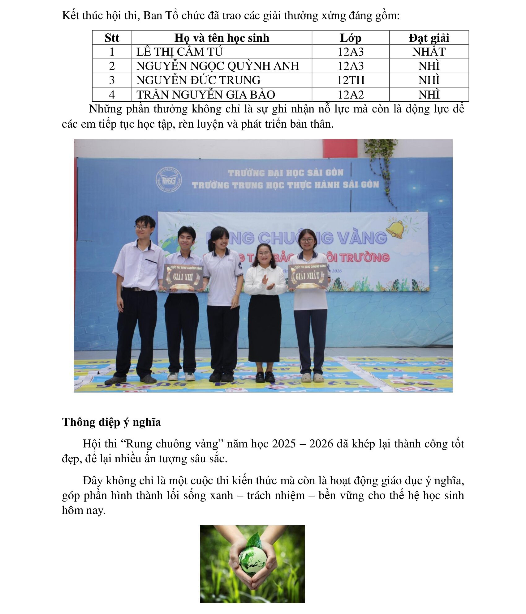 Bài đăng web Rung chuông vàng 4