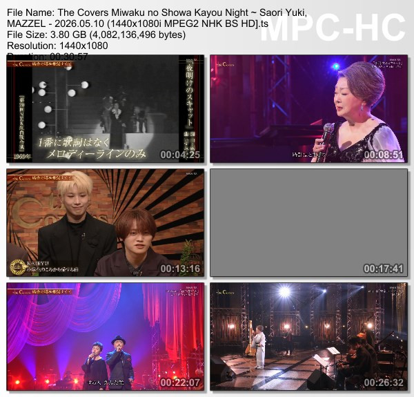 [TV-Variety] The Covers – 魅惑の昭和歌謡ナイト〜由紀さおり・MAZZEL (2026.05.10)