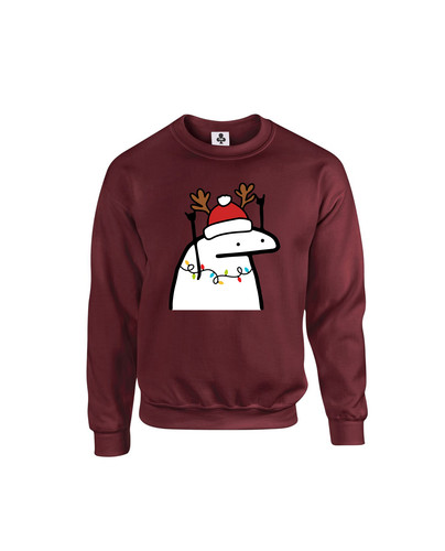 c654 doodle christmas stickman+Sweat Burgundy.jpg