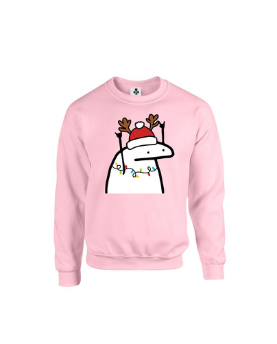 c654 doodle christmas stickman+Sweat Baby Pink.jpg