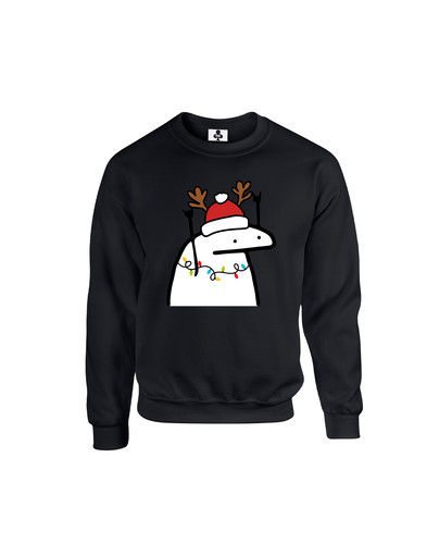 c654 doodle christmas stickman+Sweat Black.jpg