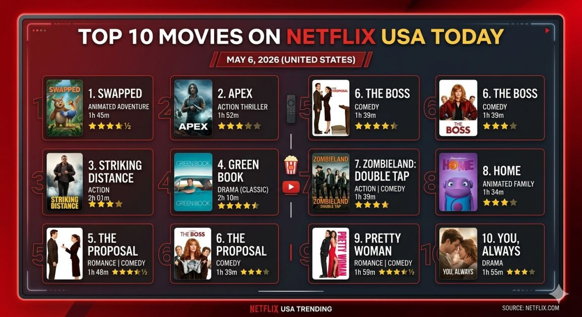 Top 10 Movies on Netflix USA Today (May 2026)