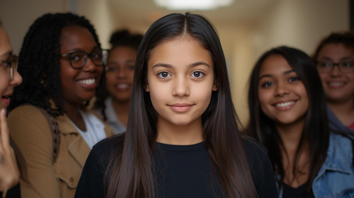 A studio portrait of a 14 year old girl with light tan skin, expressive large dark brown eyes, and l.jpg