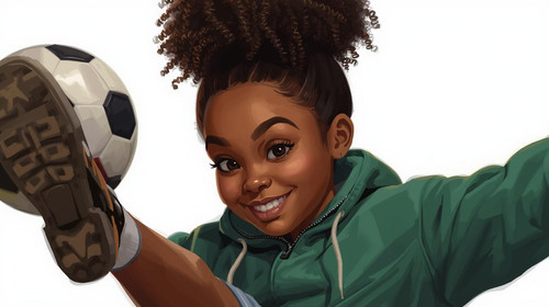 A realistic portrait of a caramel skinned African American 16 year old girl with dark brown eyes, co.jpg