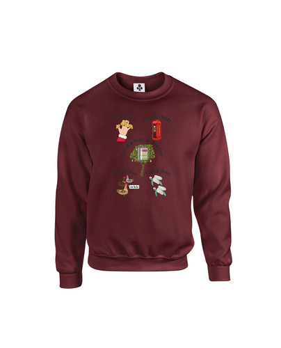 c656 12 days xmas joke+Sweat Burgundy.jpg