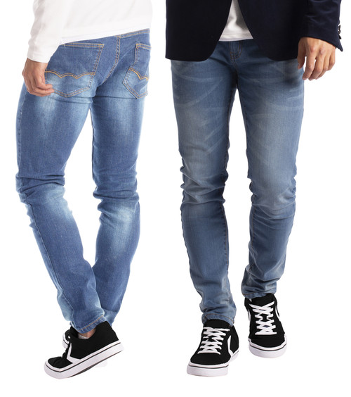 Mens Stretch Denim Jeans Slim Fit Pants.jpg