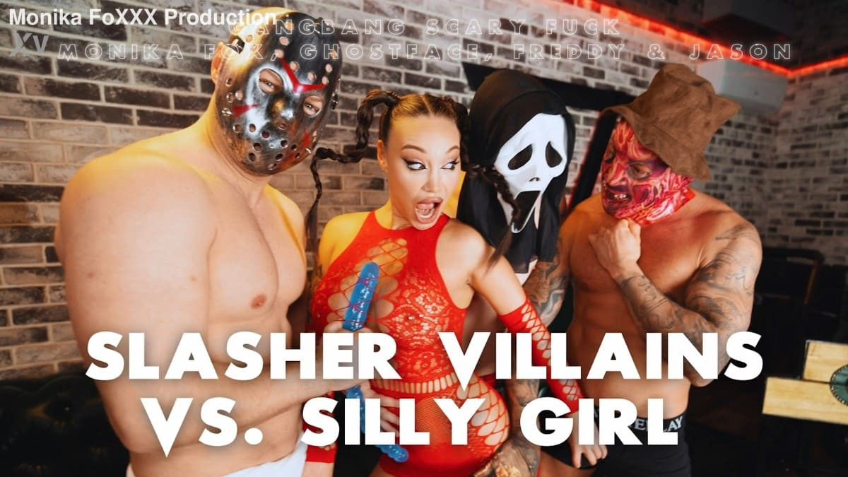 [XVideos/ PornBox] Slasher Villains vs. Silly Girl Monika Fox Gangbang Scary Rough Fuck