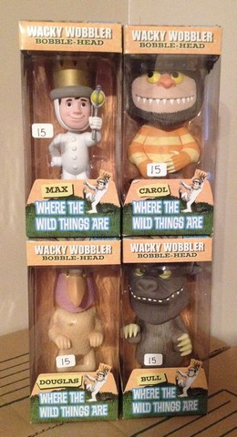 WHERE THE WILD THINGS ARE BOBBLE HEADS NEW MISB $60.jpg
