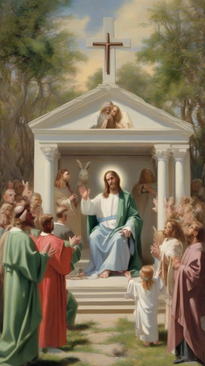 The first Easter Sunday Mass