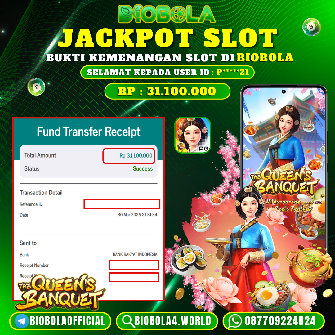 JP THE QUEENS`S BANQUET PG SOFT 31 JT BIOBOLA DI BAYAR LUNAS !!