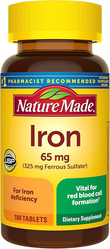 Nature Made Iron 65 mg (325 mg Ferrous Sulfate) Tablets