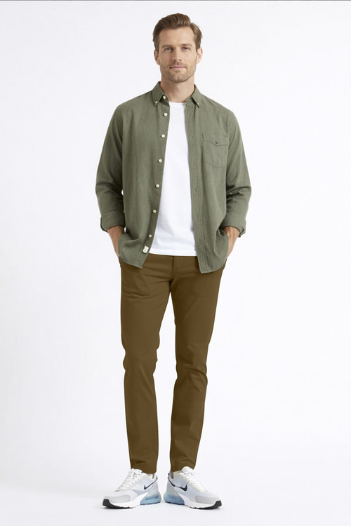 Mens Athletic Fit Flat Front Casual Stretch Cotton Classic Essential Chino Pants Full.jpg