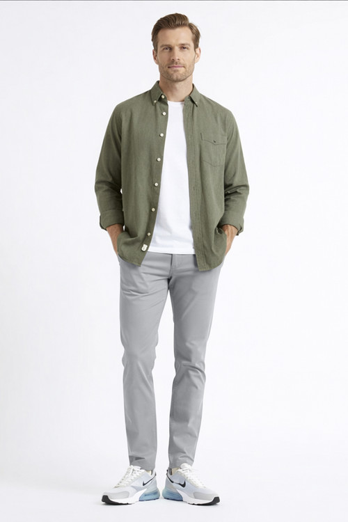 Mens Athletic Fit Flat Front Casual Stretch Cotton Classic Essential Chino Pants Full.jpg