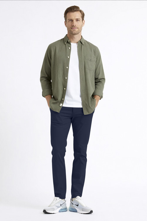 Mens Athletic Fit Flat Front Casual Stretch Cotton Classic Essential Chino Pants Full.jpg