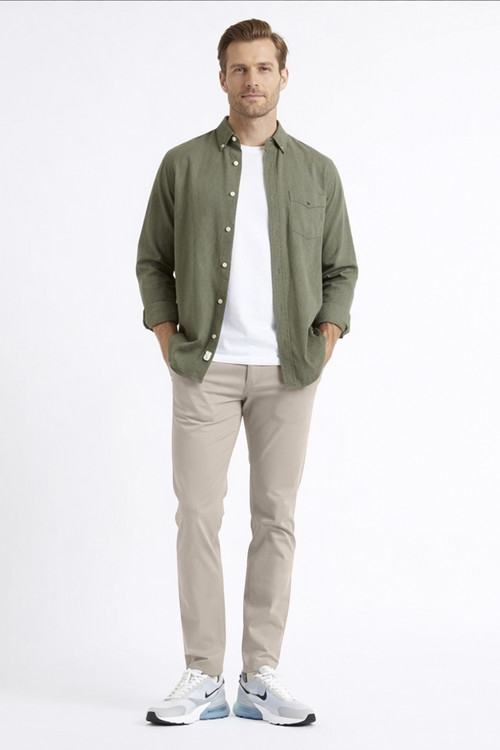 Mens Athletic Fit Flat Front Casual Stretch Cotton Classic Essential Chino Pants Full.jpg