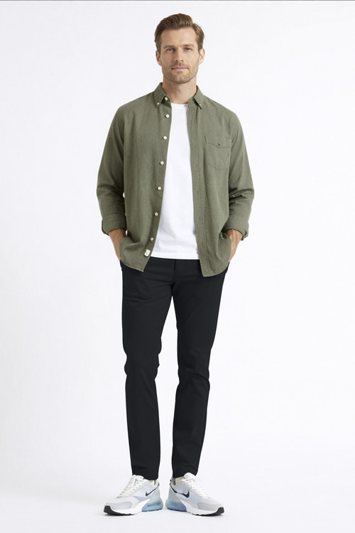 Mens Athletic Fit Flat Front Casual Stretch Cotton Classic Essential Chino Pants Full.jpg