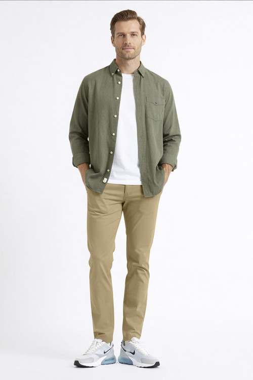 Mens Athletic Fit Flat Front Casual Stretch Cotton Classic Essential Chino Pants Full.jpg