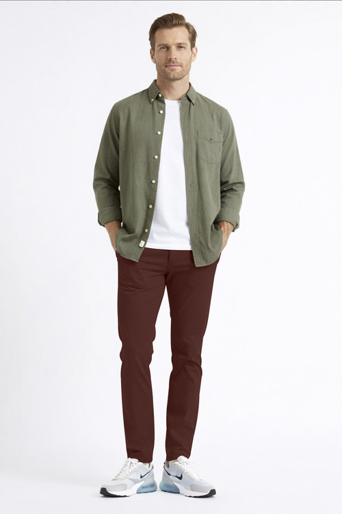 Mens Athletic Fit Flat Front Casual Stretch Cotton Classic Essential Chino Pants Full.jpg