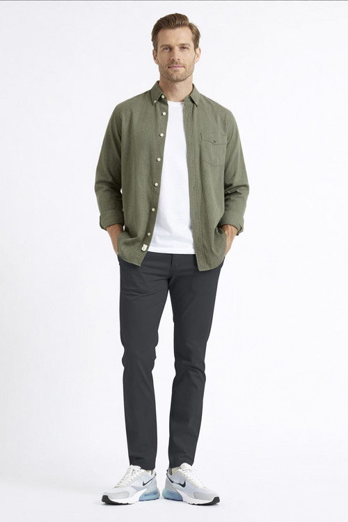 Mens Athletic Fit Flat Front Casual Stretch Cotton Classic Essential Chino Pants Full.jpg