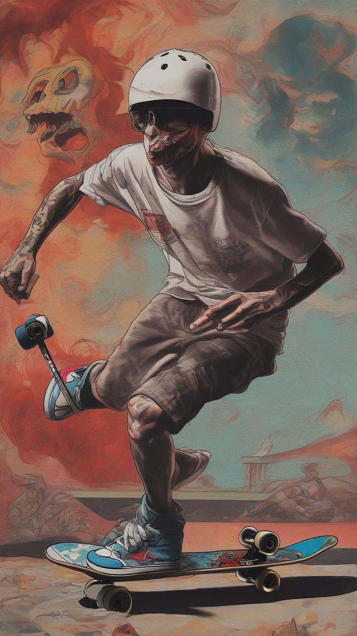 Depicting hell through skateboarding culture