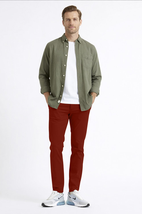 Mens Athletic Fit Flat Front Casual Stretch Cotton Classic Essential Chino Pants Full.jpg