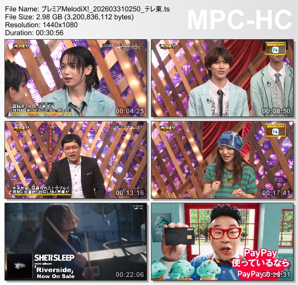 [TV-Variety] プレミアMelodiX! – 2026.03.30