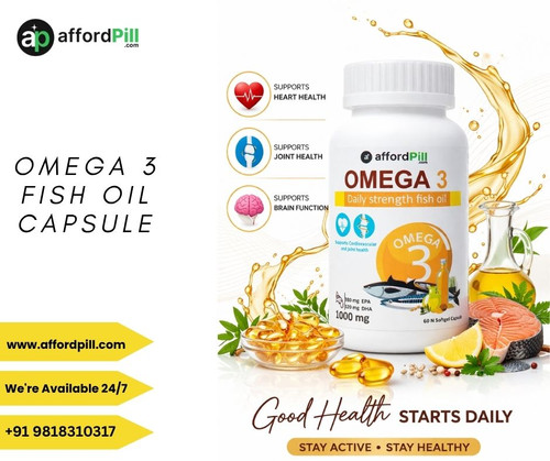 Take advantage of special discounts on Omega 3 Fish Oil Capsule available for a limited time on AffordPill. These exclusive offers make it easier to invest in your health without overspending.

Omega 3 capsules are essential for maintaining heart health, supporting brain function, and improving joint flexibility. Regular use can contribute to better energy levels and overall wellness.

With limited-time offers, customers can enjoy significant savings while ensuring they never miss their daily health routine. AffordPill provides genuine products, secure payment options, and reliable delivery services.

These discounts are perfect for those who want to stock up on essential supplements at affordable prices. However, since the offers are time-sensitive, it is important to act quickly and grab the best deals.

Choose AffordPill for quality, affordability, and a seamless shopping experience.

Order Now:-https://www.affordpill.com/products/nbpl-omega-3-daily-strength-fish-oil-capsule
E-mail :-info@affordpill.com
Address :-  D-67, Sector-6, Noida, Uttar Pradesh - 201301
Content No:- +91 9818310317