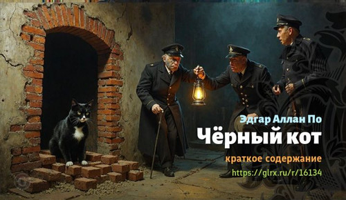 Читать краткий пересказ рассказа Эдгара Аллана По «Чёрный кот». Чёрный кот, Аллан, краткое содержани.jpg