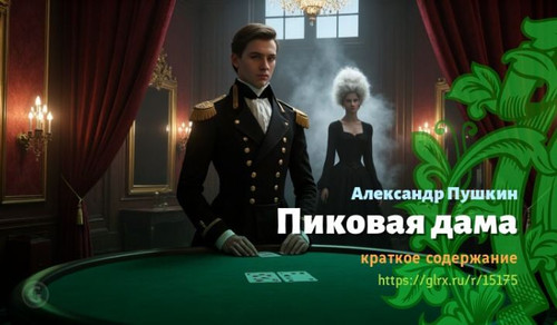 Краткий пересказ повести Александра Пушкина «Пиковая дама» Пиковая дама, краткий пересказ, краткое с.jpg