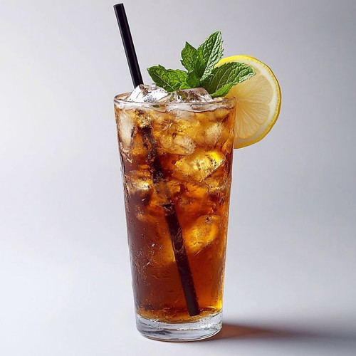 A Long Island cocktail with citrus fruits, mint, and ice on a dark background..jpg