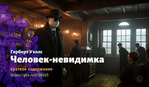 Читать краткий пересказ книги Герберта Уэллса «Человек-невидимка». Человек-невидимка, Уэллс, краткое.jpg