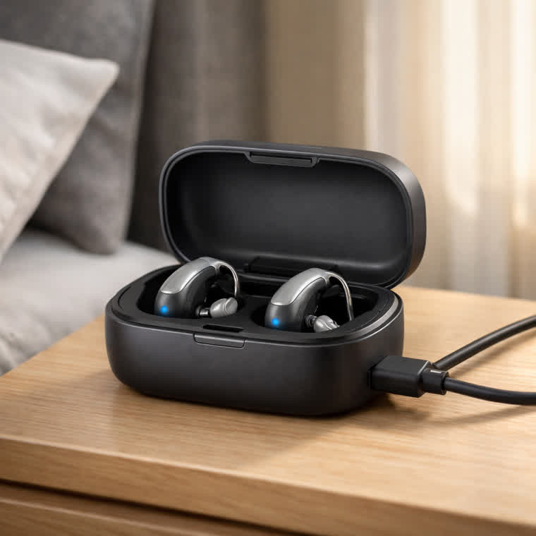 iHEAR Matrix charging case — wireless rechargeable