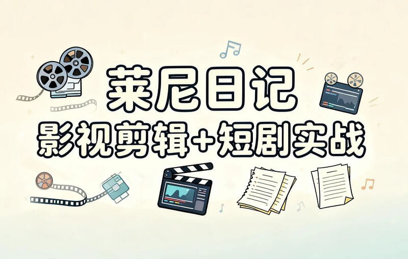莱尼日记影视剪辑+短剧实战，零基础也能快速掌握