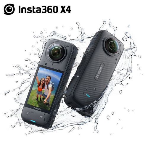 Góc nhìn trên của máy ảnh Insta360 M4/3 với hot shoe và vòng xoay chế độ