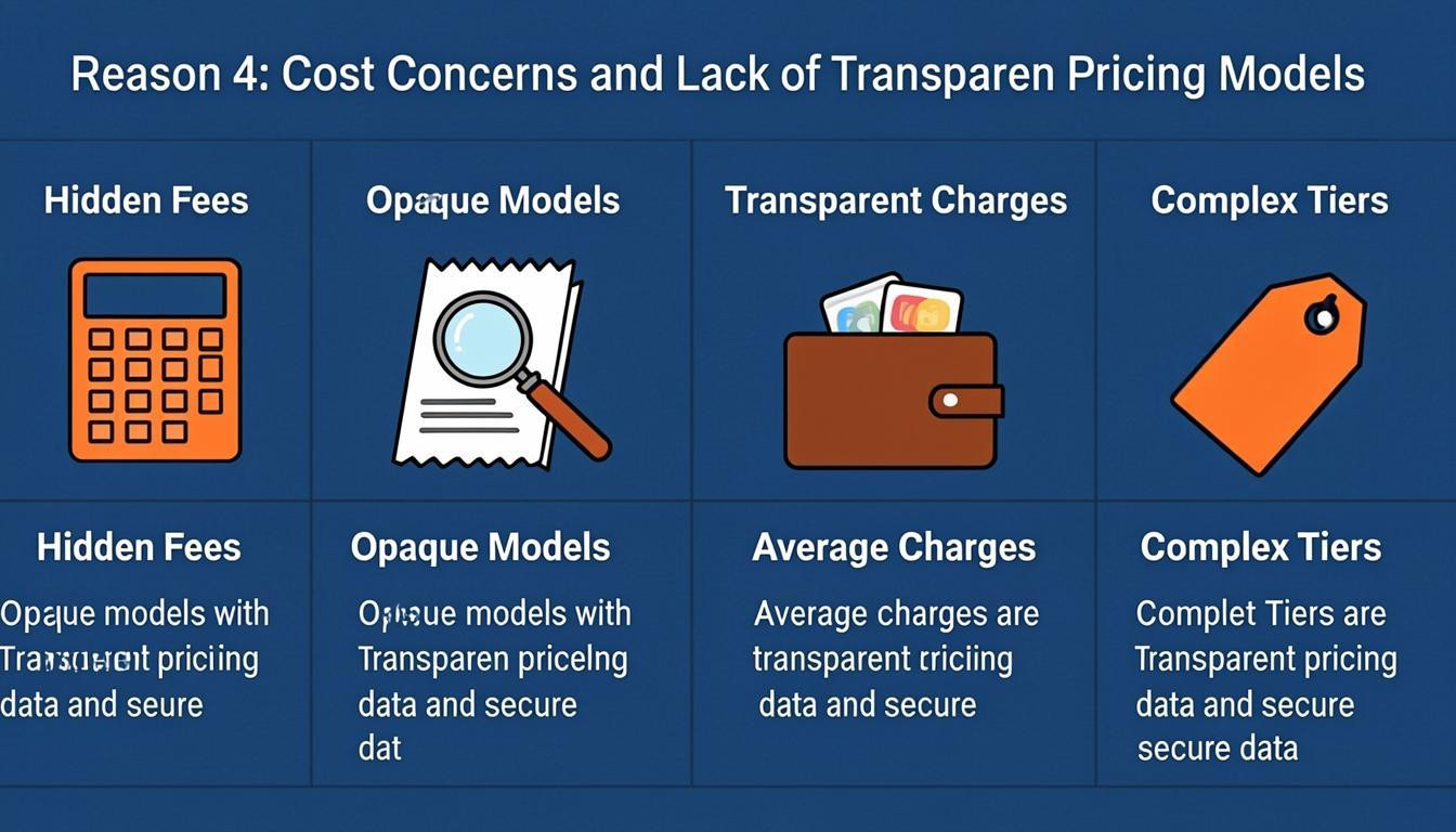 list visual: Reason 4: Cost Concerns and Lack of Transparent Pricing Models