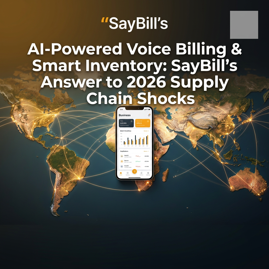 AI-Powered Voice Billing & Smart Inventory: SayBill’s Answer to 2026 Supply Chain Shocks