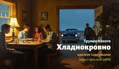 Читать краткий пересказ книги Трумена Капоте «Хладнокровно». Хладнокровно, Капоте, краткое содержани.jpg