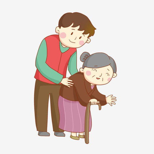 Gambar Sukarelawan Membantu Nenek Menyeberang Jalan Kruk Perkara Yang Baik, Khidmat Masyarakat, Romp.jpg