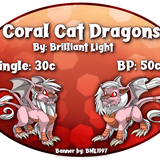 Coral cat dragons