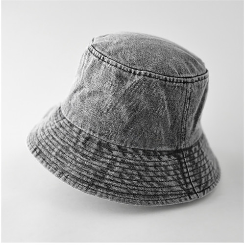 SKU 03 简约JHMY小标平顶渔夫帽黑灰.jpg