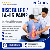 Disc bulge and L4–L5 issues can affect daily movement and comfort.