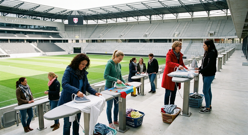 Firefly Gemini Flash a standing area within a new football stadium. not many fans who are all woman..png