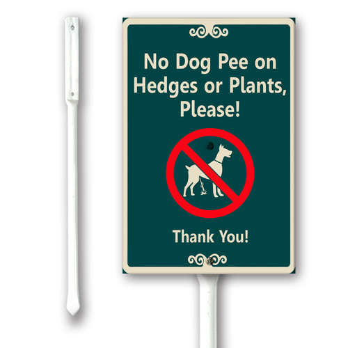 no dog pee on hedges or plants please.jpg