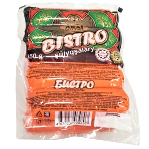 4870236030807 337992 СОСИСКИ АРАЙ EAST FOOD БИСТРО 0,45КГ+ 012ГР В У.png