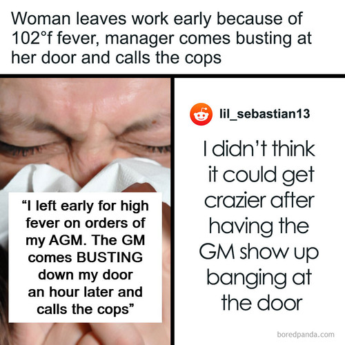 sick employee boss calls cops.jpg